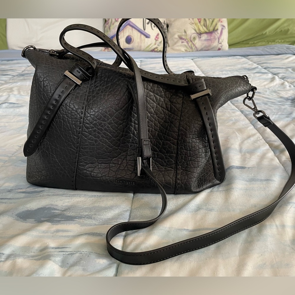 Ted Baker London Distressed Leather Slouchy Bag